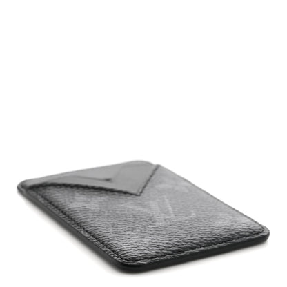 Louis Vuitton Monogram Eclipse Magnetic Card Holder Black 4 of 7