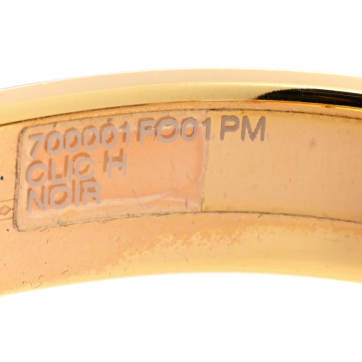 Enamel Narrow Clic Clac H Bracelet PM Black