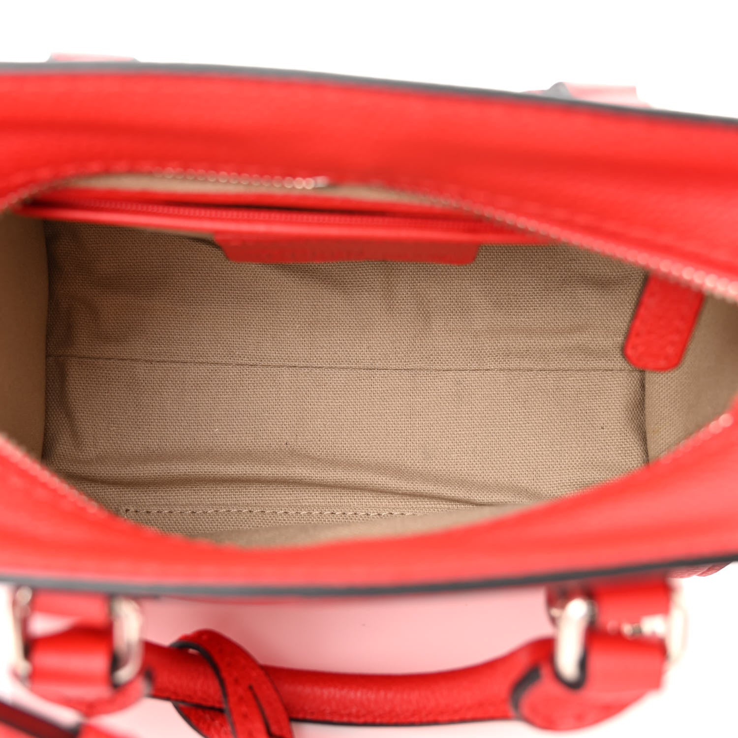Alexander McQueen Pebbled Calfskin Mini Padlock Tote Red 5 of 11