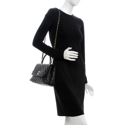Chanel Caviar Quilted Small Coco Handle Flap Black 2 of 9