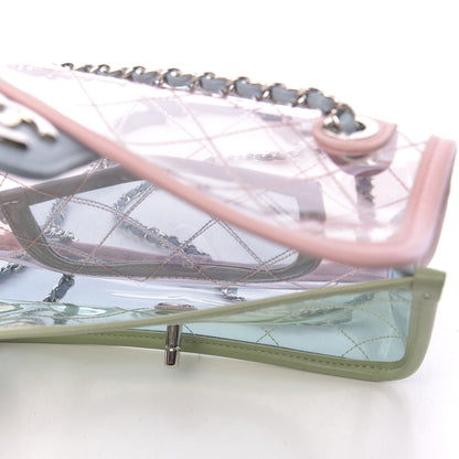 Chanel Lambskin PVC Quilted Mini Coco Splash Flap Blue Green 5 of 11