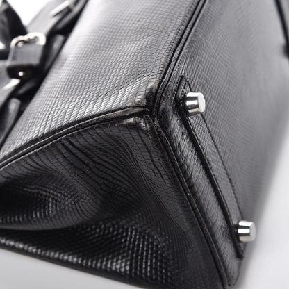 Hermes Lizard Birkin 25 Black 9 of 50