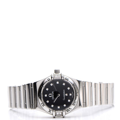 Omega Stainless Steel Diamond 22mm Constellation Quartz Watch Black 1561.51 3 of 6
