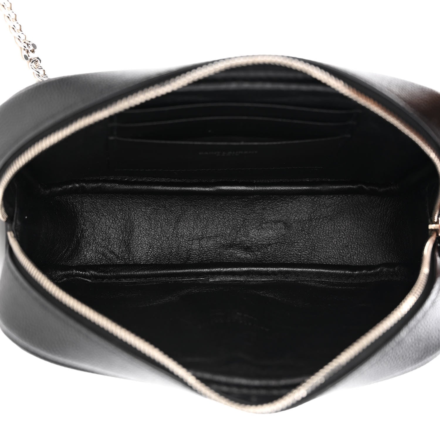 Saint Laurent Grain De Poudre Matelasse Monogram Mini Lou Camera Bag Black 5 of 12