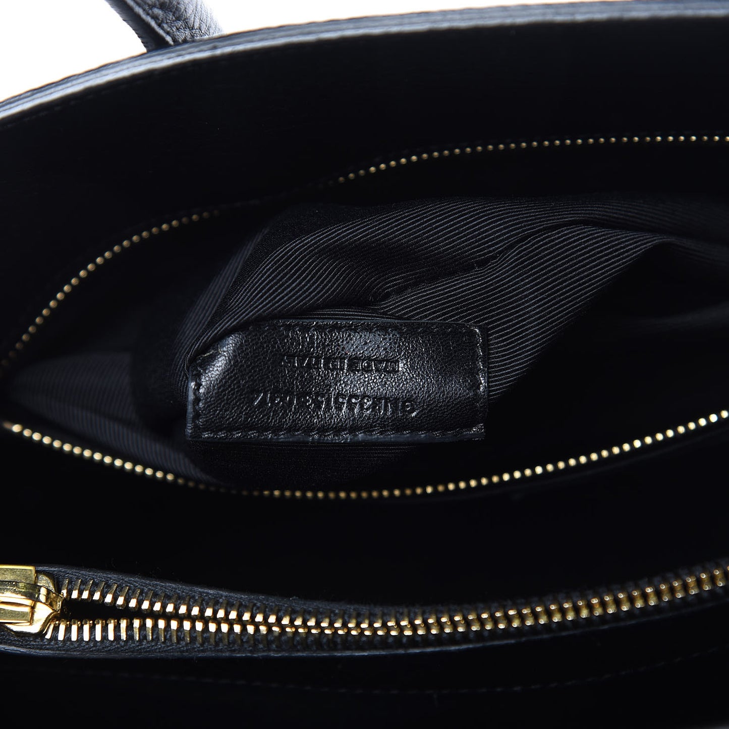Grained Calfskin Small Sac De Jour Black
