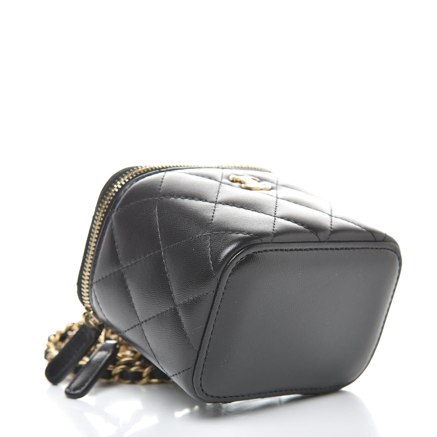 Chanel Lambskin Quilted Pearl Crush Box With Chain Black 4 of 11