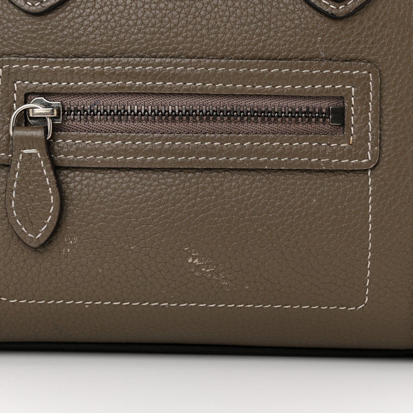 Drummed Calfskin Nano Luggage Souris