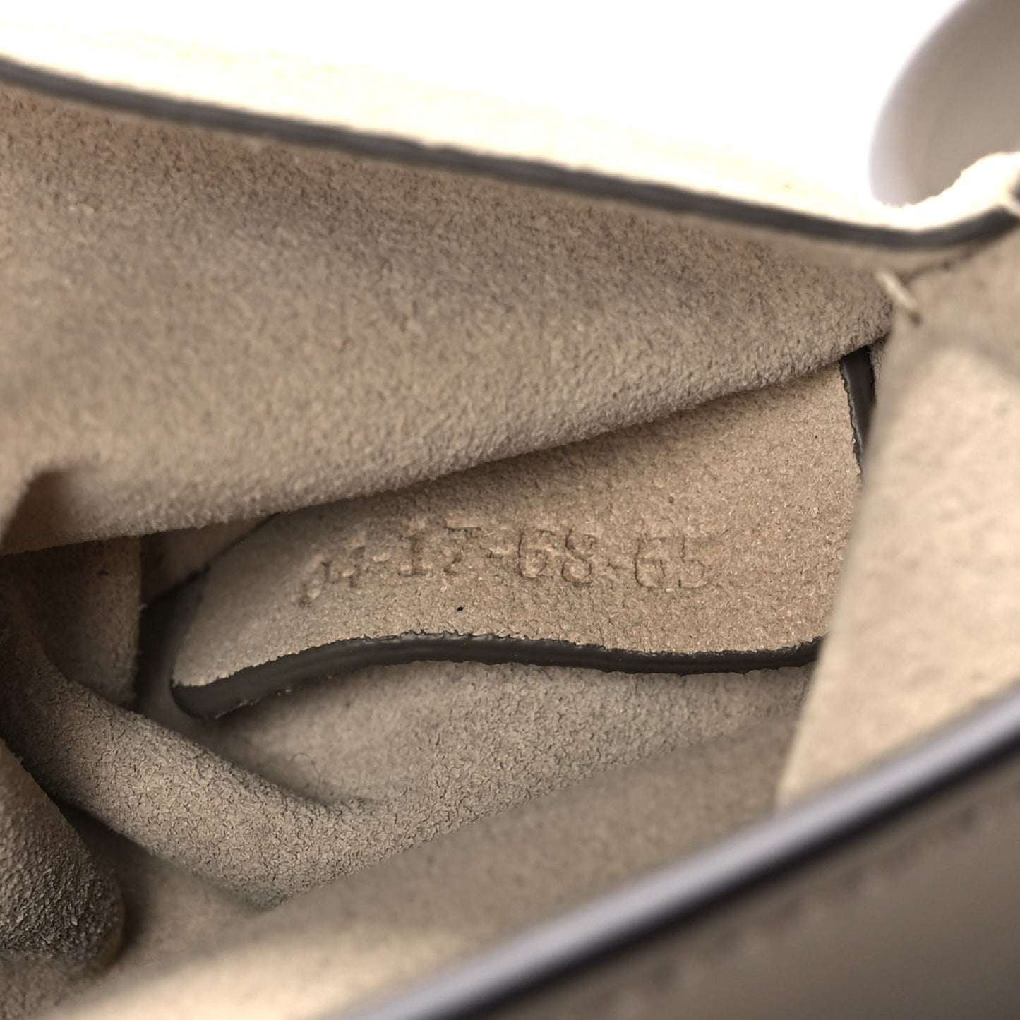 Suede Calfskin Small Faye Shoulder Bag Motty Grey