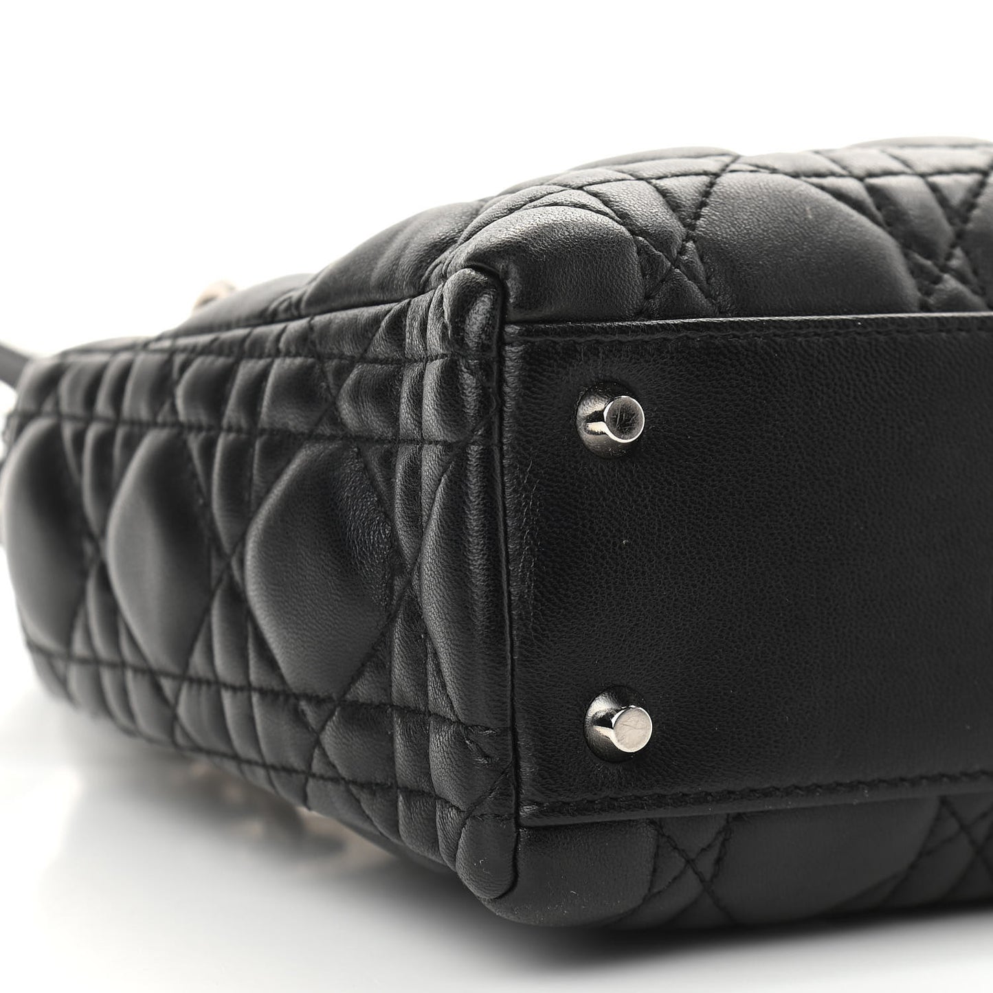 Lambskin Cannage Mini Lady Dior Black