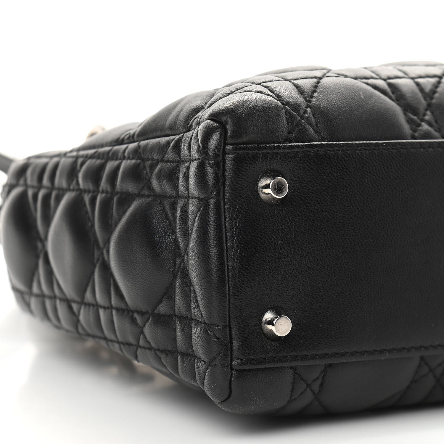 Christian Dior Lambskin Cannage Mini Lady Dior Black 7 of 8