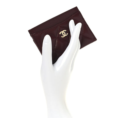 Chanel Caviar Quilted Card Holder Burgundy 2 of 9