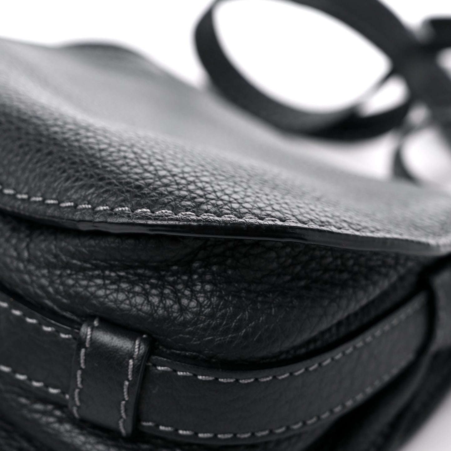 Calfskin Mini Marcie Round Crossbody Bag Black