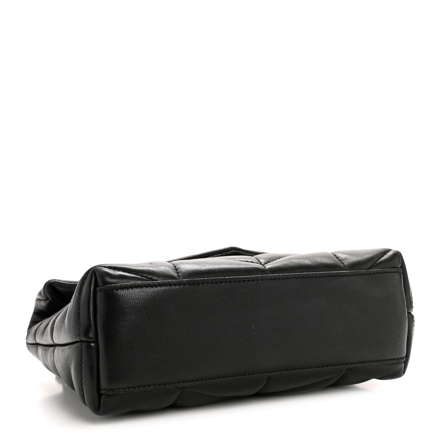 Saint Laurent Lambskin Quilted Toy Loulou Puffer Monogram Monochrome Chain Satchel Black 4 of 13