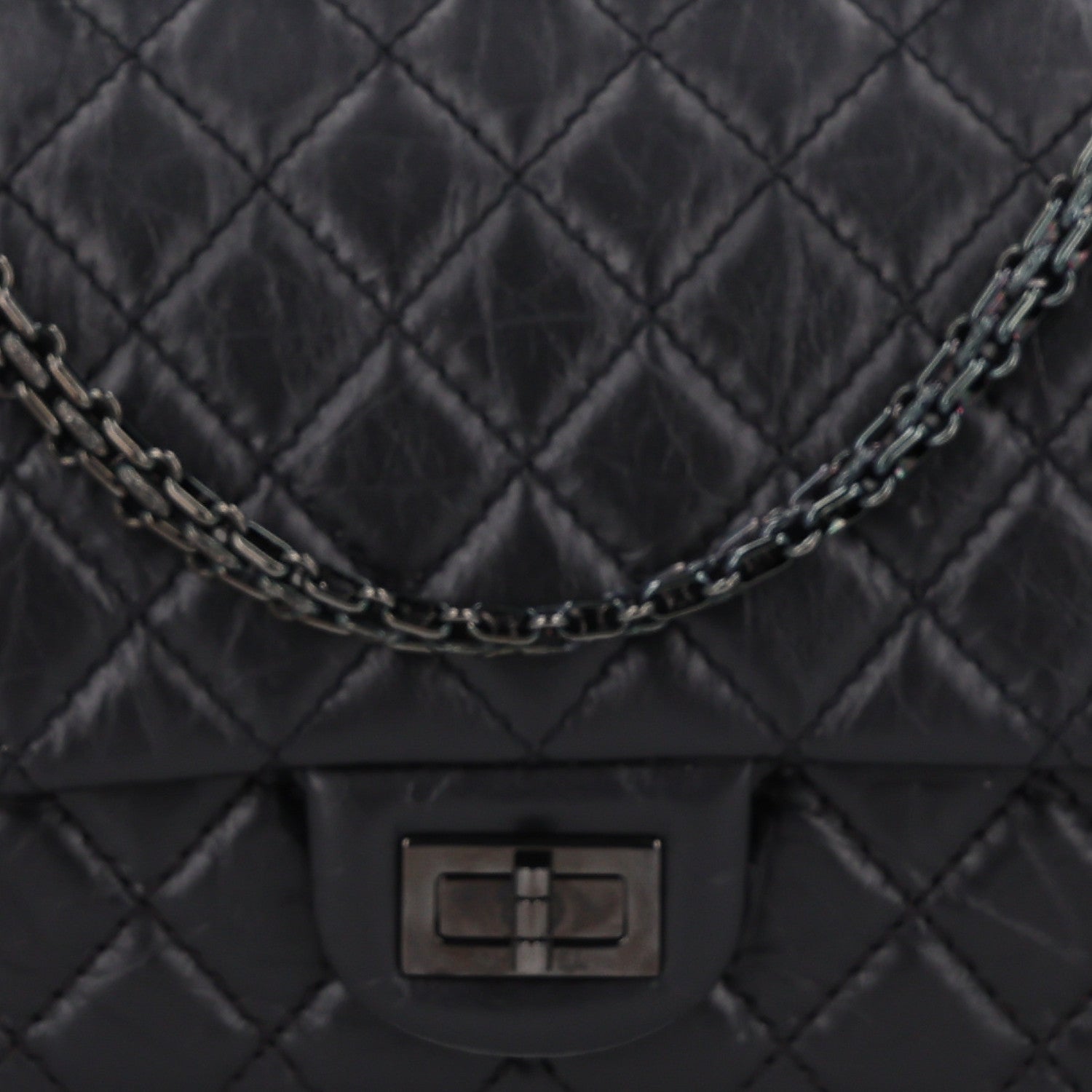 Chanel Aged Calfskin Quilted 2.55 Reissue 225 Flap So Black 8 of 10