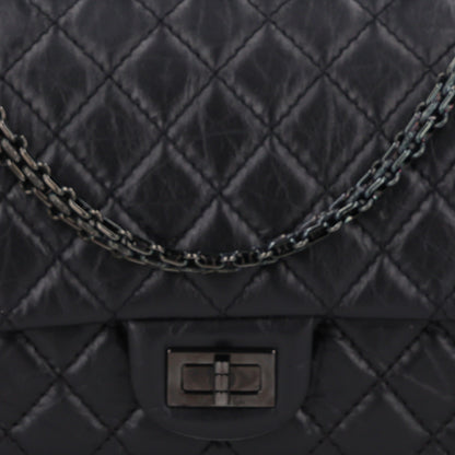Chanel Aged Calfskin Quilted 2.55 Reissue 225 Flap So Black 8 of 10
