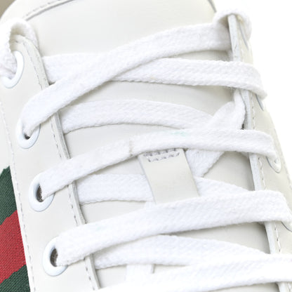 Gucci Calfskin Crocodile Web Womens Ace Sneakers 38 White Green 16 of 18