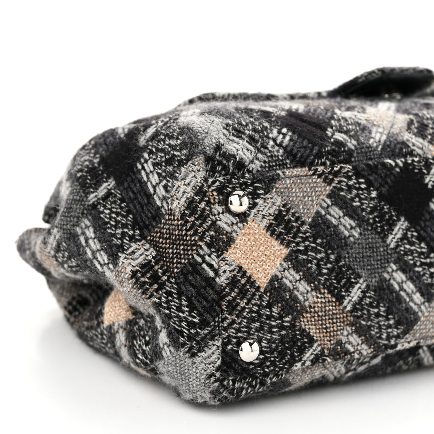 Woven Tweed CC Flap Dark Grey