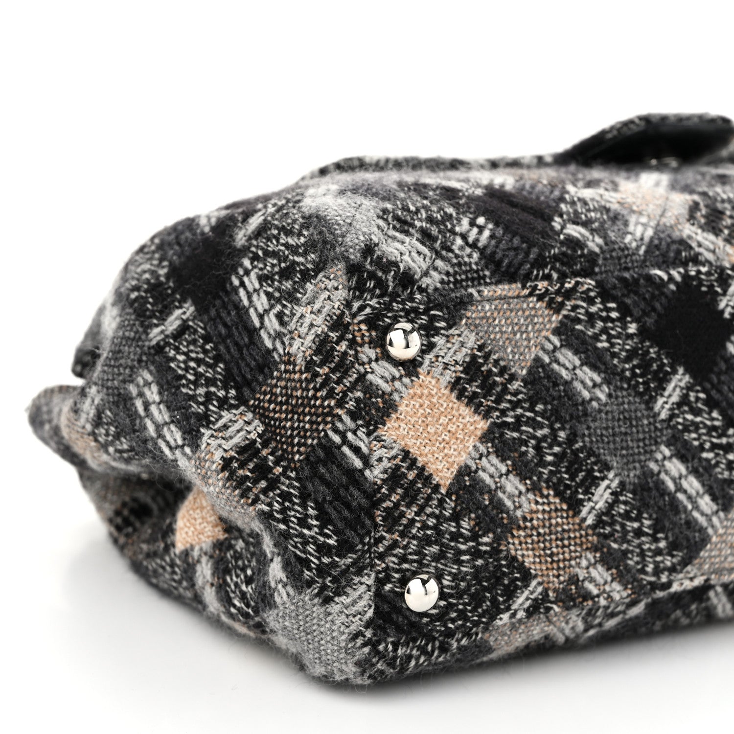 Chanel Woven Tweed CC Flap Dark Grey 8 of 10