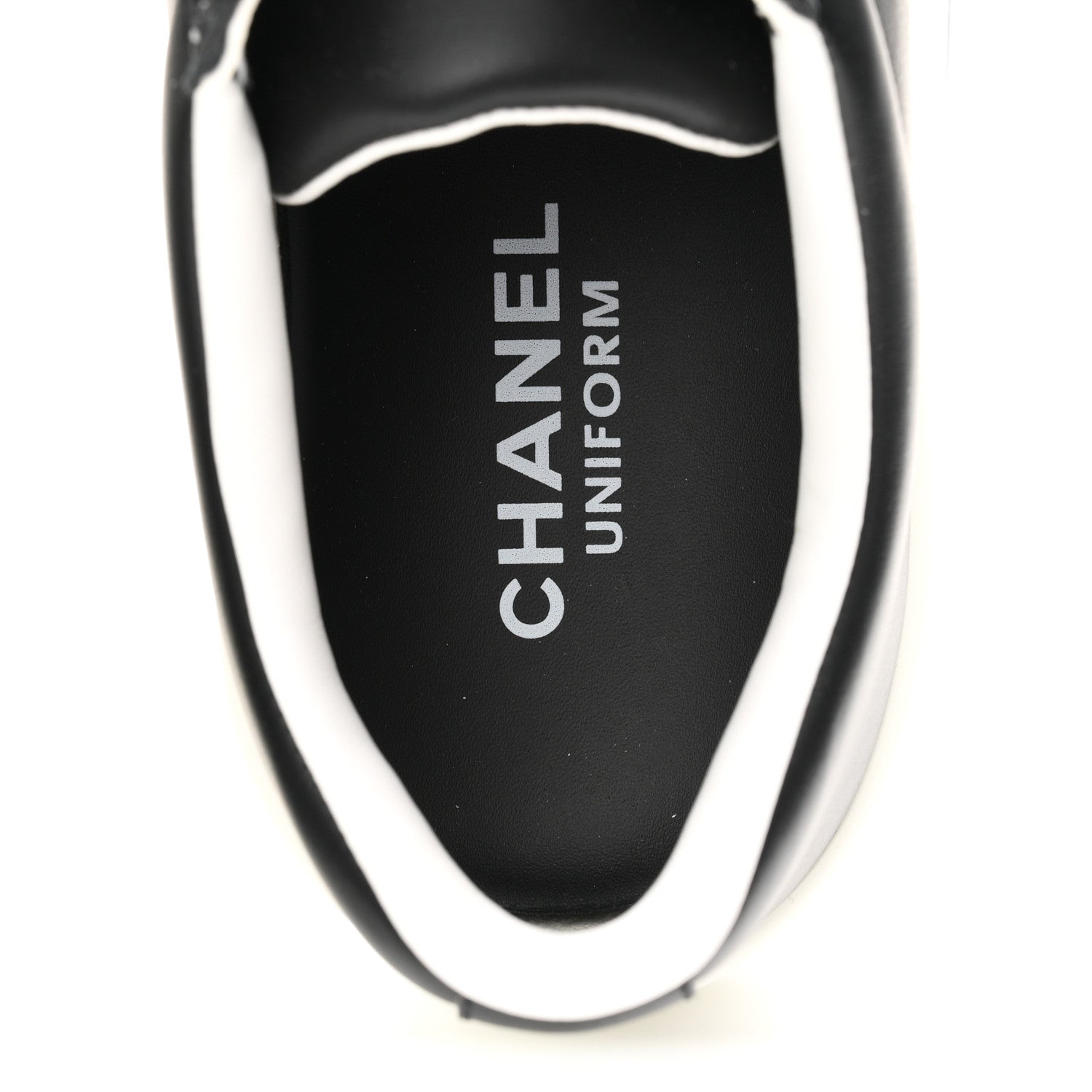 Chanel Calfskin CC Womens Sneakers 38 Black 8 of 10