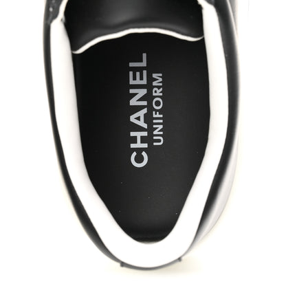 Chanel Calfskin CC Womens Sneakers 38 Black 8 of 10