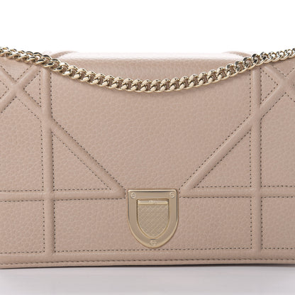 Christian Dior Grained Calfskin Diorama Wallet on Chain Pouch Nude 9 of 13