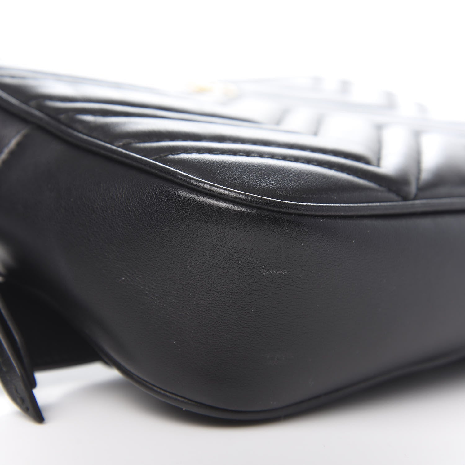 Gucci Calfskin Matelasse Mens GG Marmont Belt Bag 90 36 Black 12 of 14