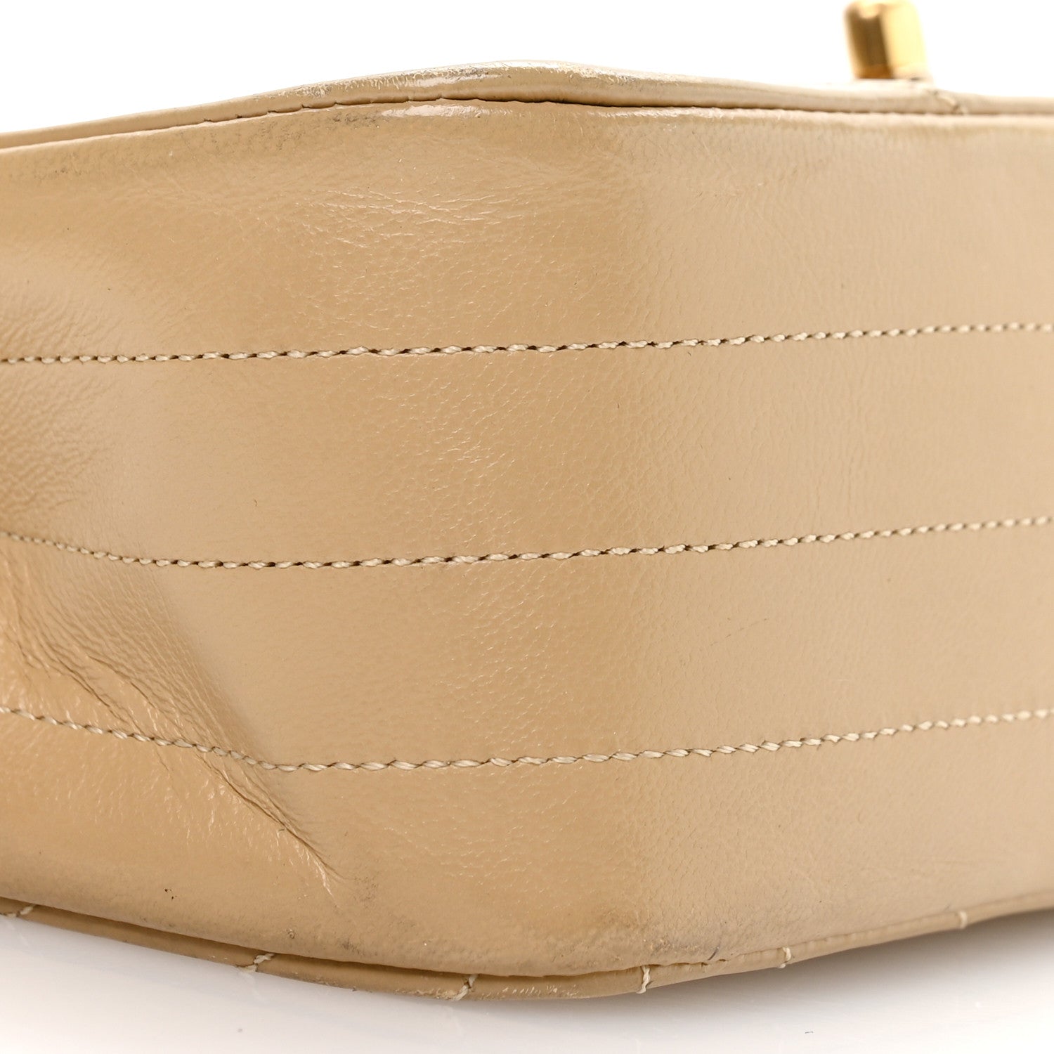Chanel Lambskin Ribbon Stitched Flap Beige 10 of 11
