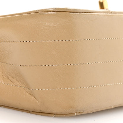 Chanel Lambskin Ribbon Stitched Flap Beige 10 of 11