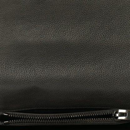 Saint Laurent Sheepskin Matelasse Chevron Monogram Medium College Bag Asphalt 9 of 12
