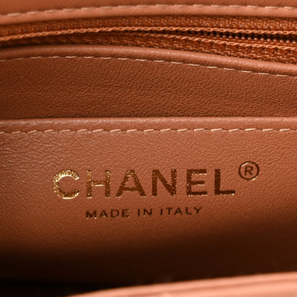 Chanel Lambskin Quilted Mini Square Flap Brown 6 of 11