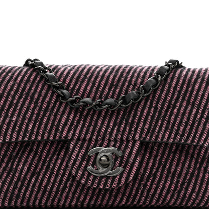 Chanel Wool Tweed Quilted Mini Rectangular Flap Pink Black 5 of 10