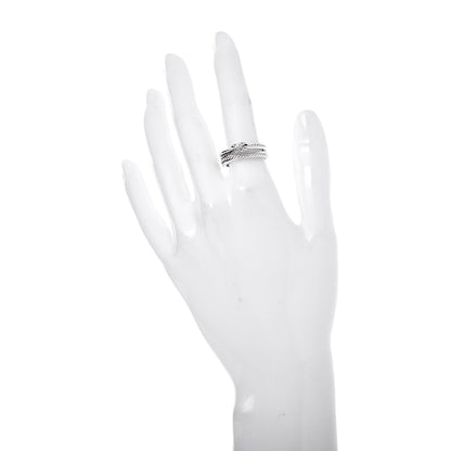 David Yurman Sterling Silver Diamond X Crossover Ring 52 6 2 of 5