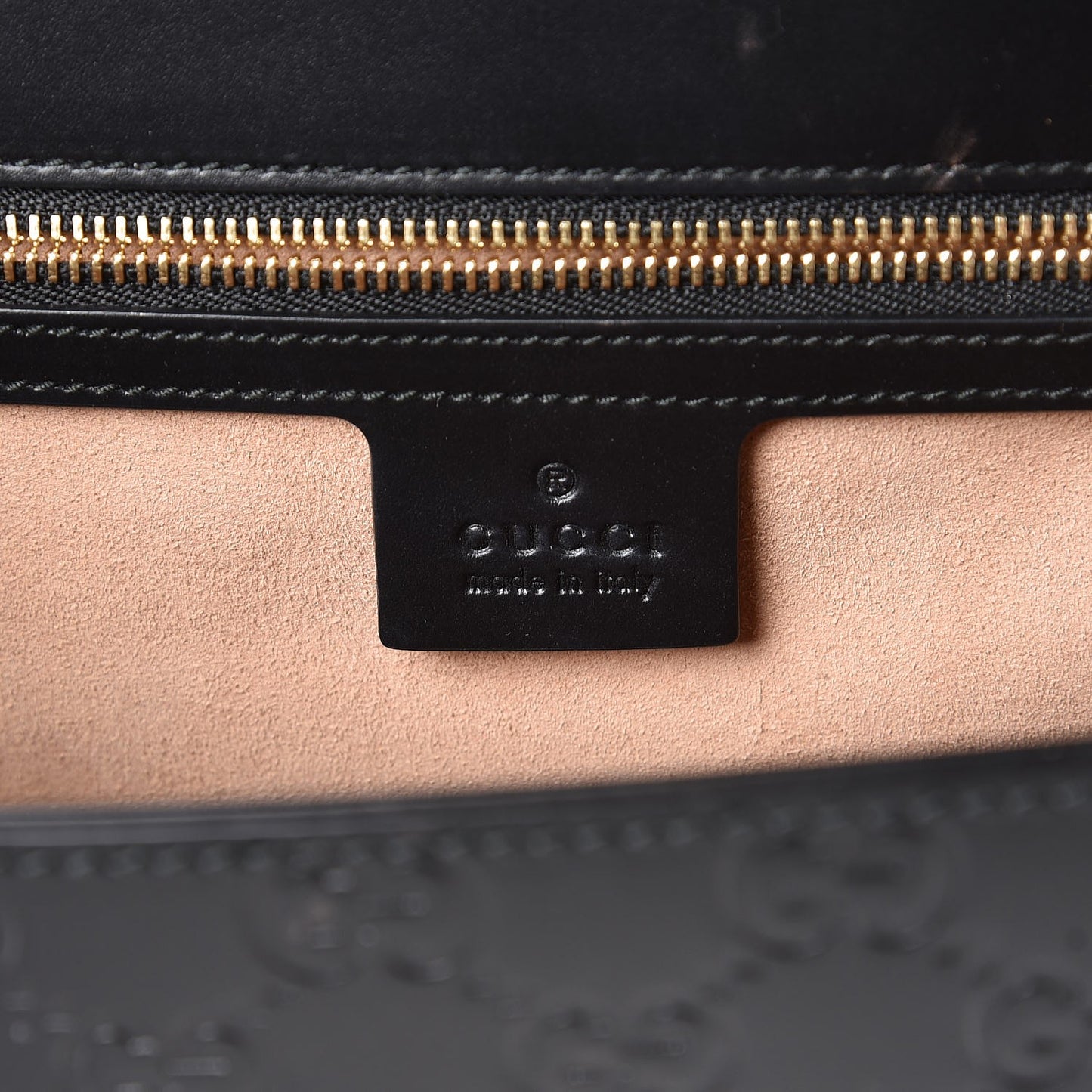 Guccissima Medium Padlock Shoulder Bag Black
