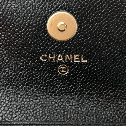 Chanel Caviar Quilted Boy Card Holder On Chain Black 6 of 11