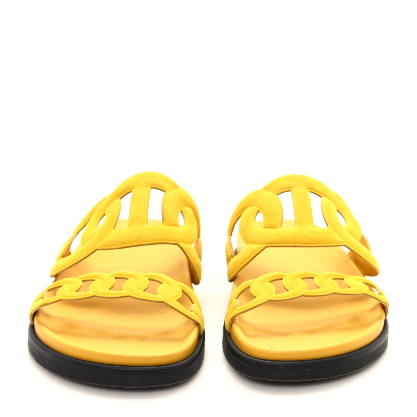 Suede Goatskin Extra Sandals 39 Jaune Sable
