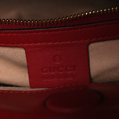 Gucci Nappa Bamboo Web Small Nymphaea Top Handle Bag Hibiscus Red 6 of 18
