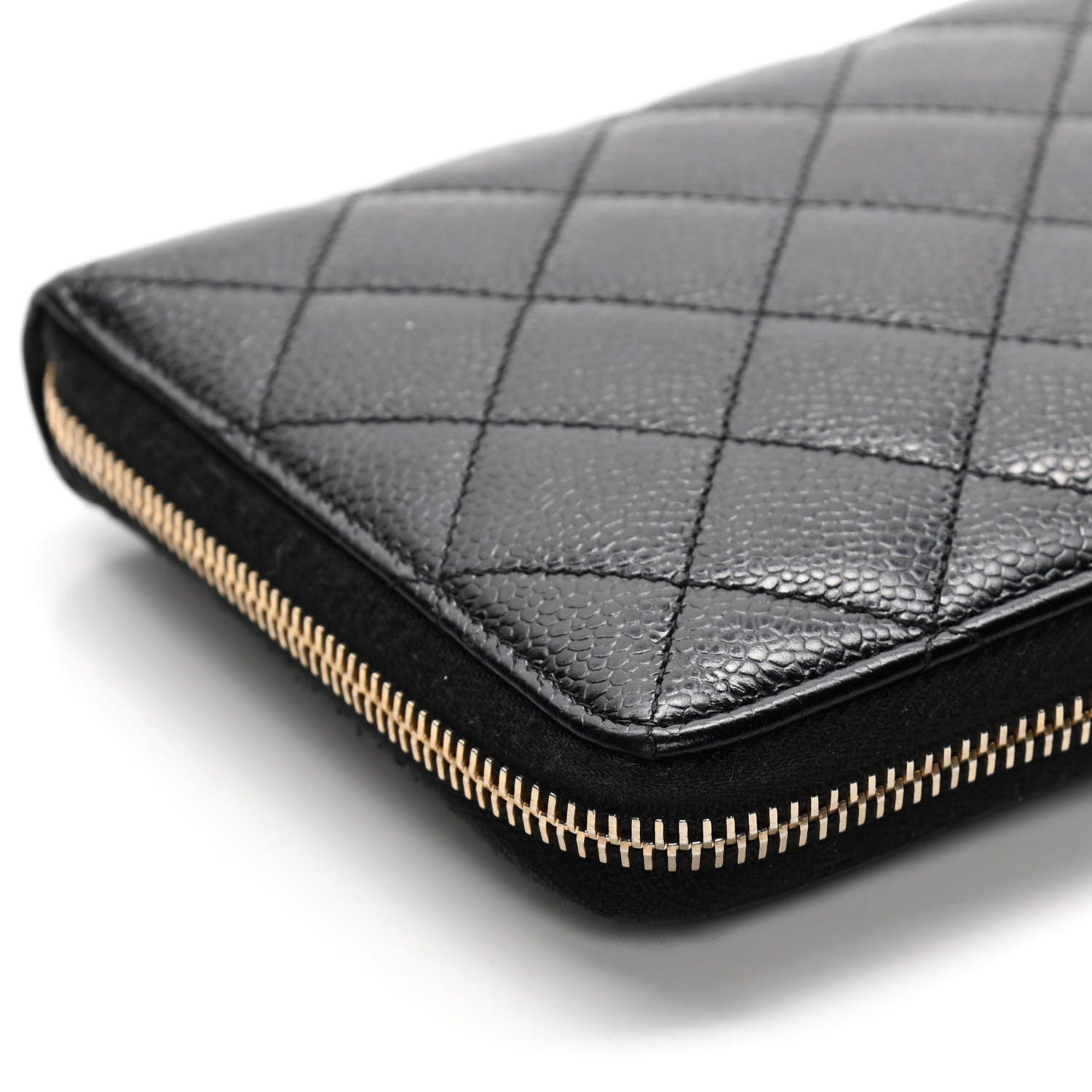 Chanel Caviar Quilted Large Zip Around Organizer Wallet Black 10 of 13