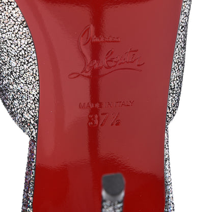 Christian Louboutin Nappa Mica PVC Glitter Predumule 100 Pumps 37.5 Silver 6 of 8