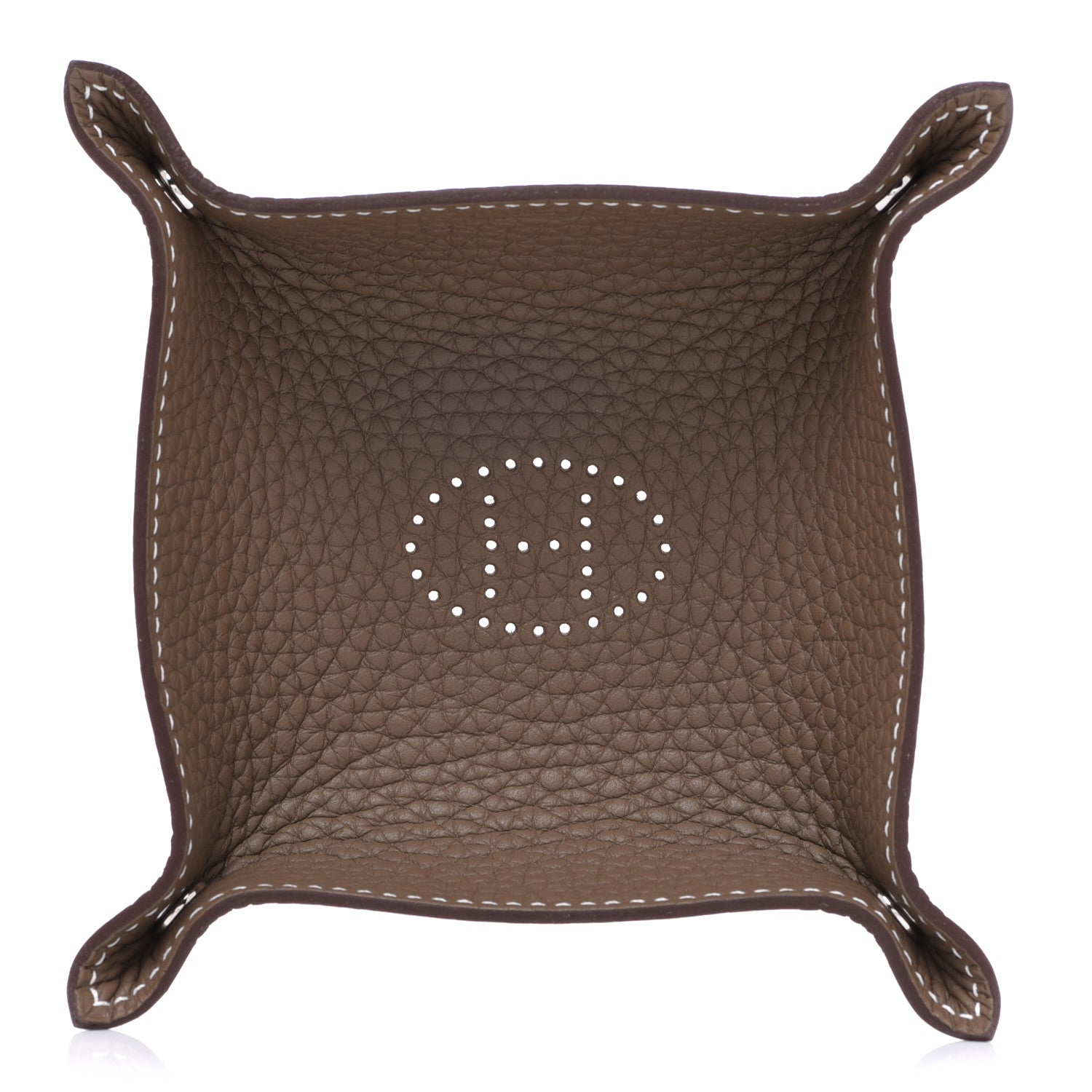 Hermes Taurillon Clemence Mini Mises et Relances Change Tray Etoupe 1 of 8