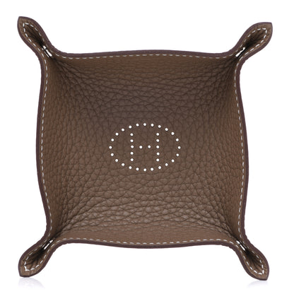 Hermes Taurillon Clemence Mini Mises et Relances Change Tray Etoupe 1 of 8