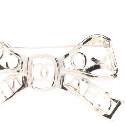 Chanel Metal Crystal Bow-tiful CC Brooch Gold 5 of 6