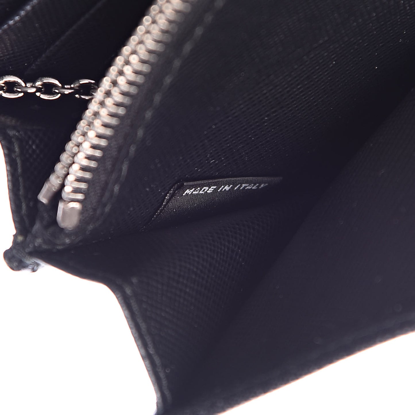 Saffiano Crystal Studded Flap Wallet Black
