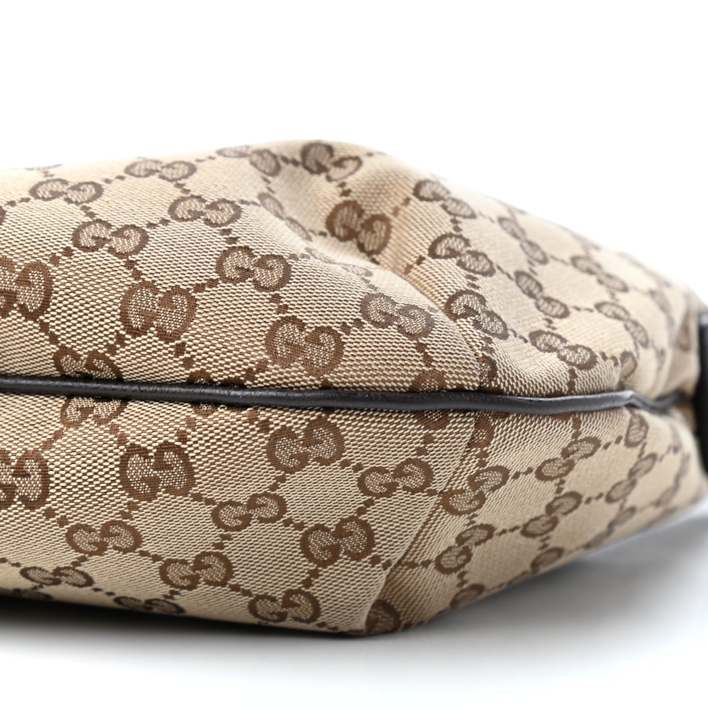 Monogram Web Medium Half Moon Hobo Dark Brown