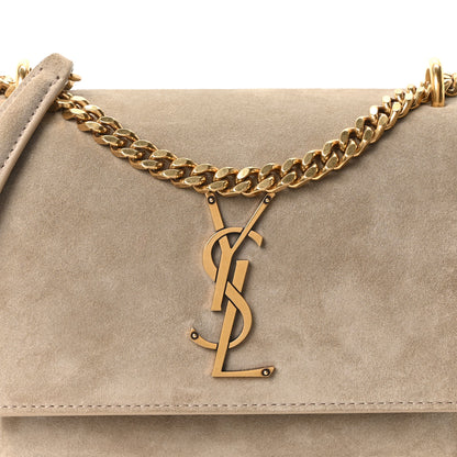 Saint Laurent Suede Calfskin Small Monogram Sunset Dark Beige 8 of 10
