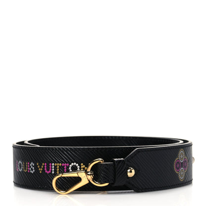 Louis Vuitton Epi Bead Embroidery Print Bandouliere Shoulder Strap Black 1 of 7