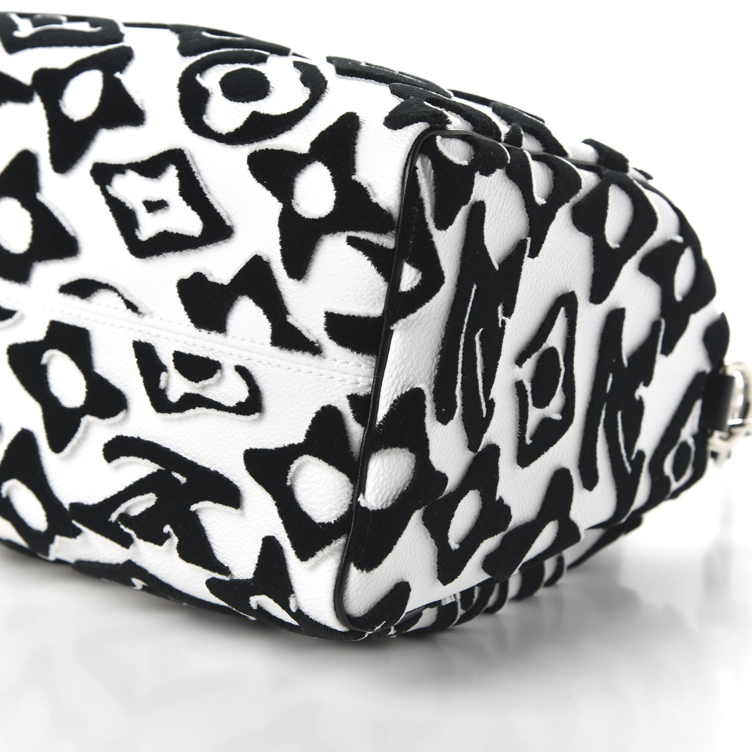 Louis Vuitton X UF Tufted Monogram Speedy Bandouliere 25 White Black 8 of 11