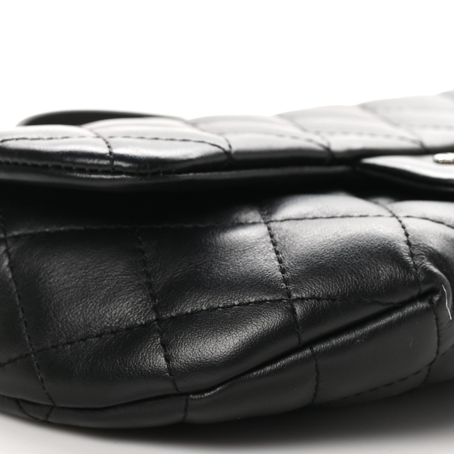 Chanel Calfskin Quilted CC Uniform Flap Belt Bag Black 9 of 10