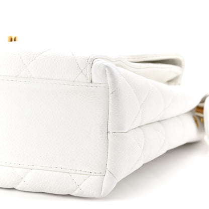 Chanel Caviar CC Shoulder Bag White 11 of 11