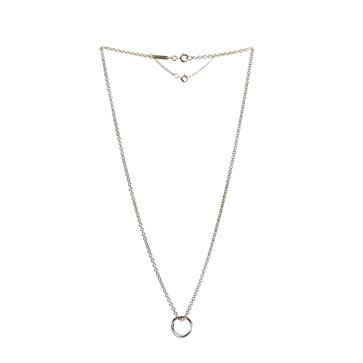 18K Pink Yellow White Gold Baby Trinity Pendant Necklace
