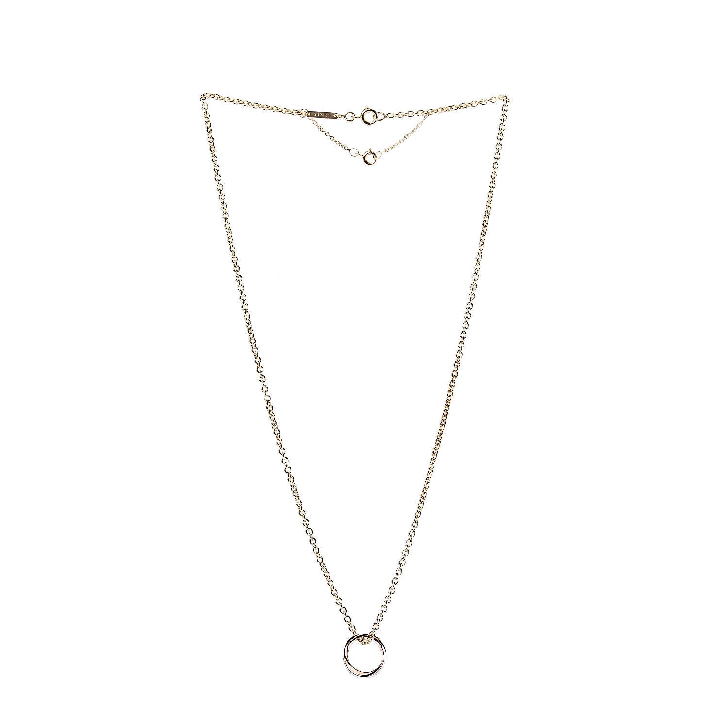 Cartier 18K Pink Yellow White Gold Baby Trinity Pendant Necklace 3 of 7